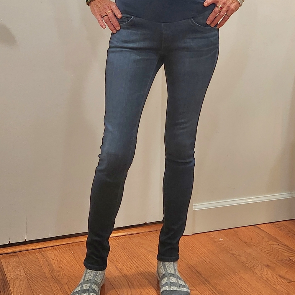 AG Adriano Goldschmied Jeans 24 Blue Maternity Skinny Full Panel Stretchy